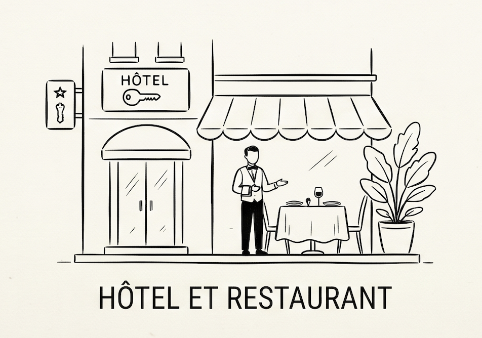 Salle d'un restaurant d'hôtel