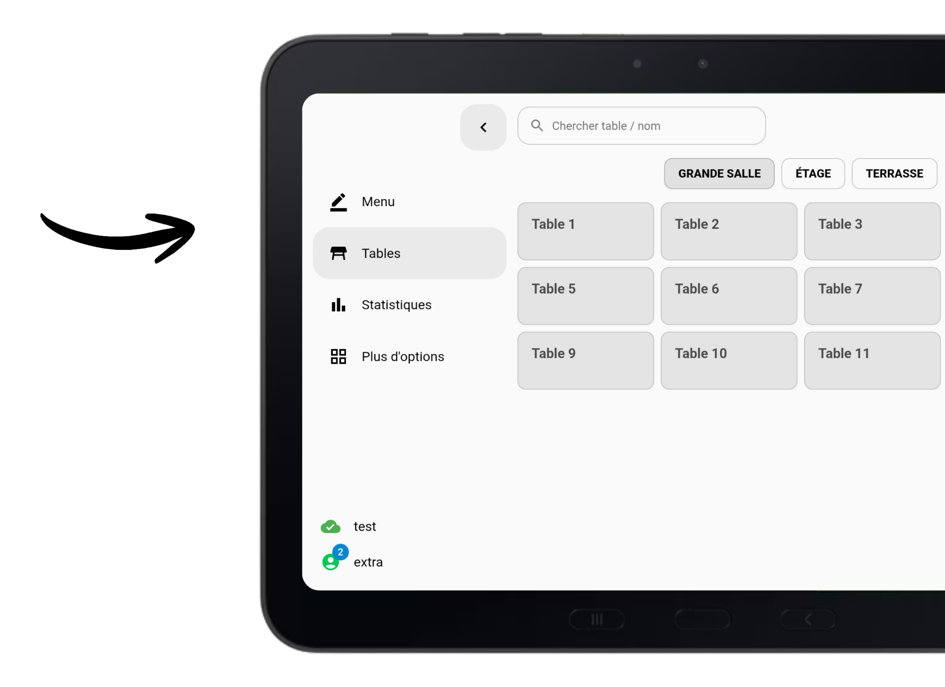 Scanpiii sur tablette — plan de salle et gestion des tables